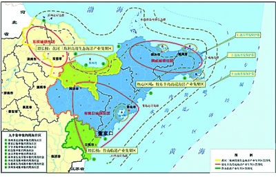 山东蓝色经济区_山东半岛蓝色经济区示意图-龙口 二十一世纪的 蓝色深圳(2)