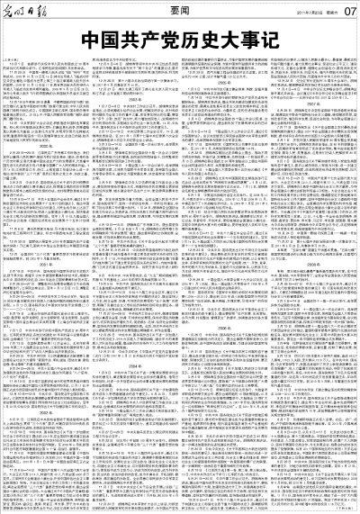 中国共产党历史大事记