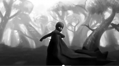 图为动画片《黑袍女子复仇记》画面