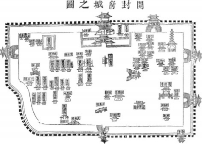 "开封府城之图 引自清同治二年(1863年《开封府志"