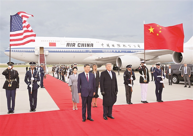 习近平抵达华盛顿对美国进行国事访问 习近平抵达华盛顿对美国进行国事访问