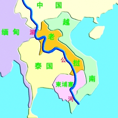 湄南河位置地图图片